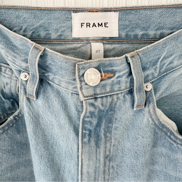 FRAME High Rise Baggy Pocket Jeans/Wide Leg in Genoa/Light Wash/size 27 - Picture 11 of 13